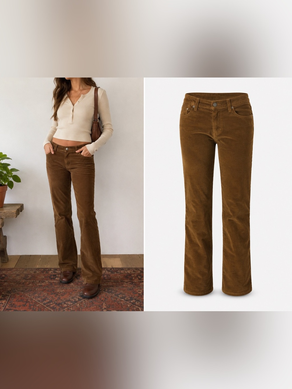 Patagonia Brown Low Rise Straight Leg Pants Women’s Size 28 Organic Cotton